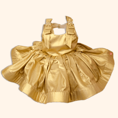 Golden Silk Crepe Frock - Picco Ricco