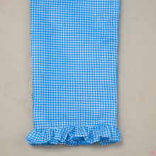 Load image into Gallery viewer, Blue Checkered Crop Top and Pant Set
