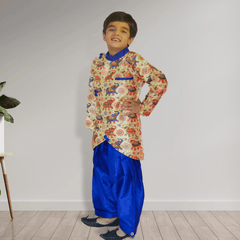 Elephant Printed Ethnic Kurta and Dhoti - Picco Ricco