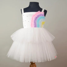 Load image into Gallery viewer, White Rainbow Frock - Picco Ricco 
