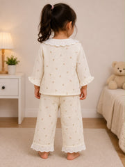 organic cotton flower print night suit