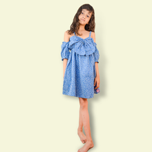 Load image into Gallery viewer, Blue Designer Cotton Dress
