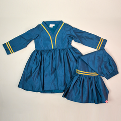 blue gota suit with sharara