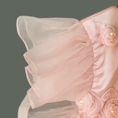 Pink Embroided layerd Dress - Picco Ricco