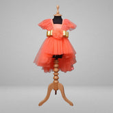 Orange High-Low Dress - Picco Ricco