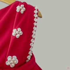 Red Pearl Dress - Picco Ricco