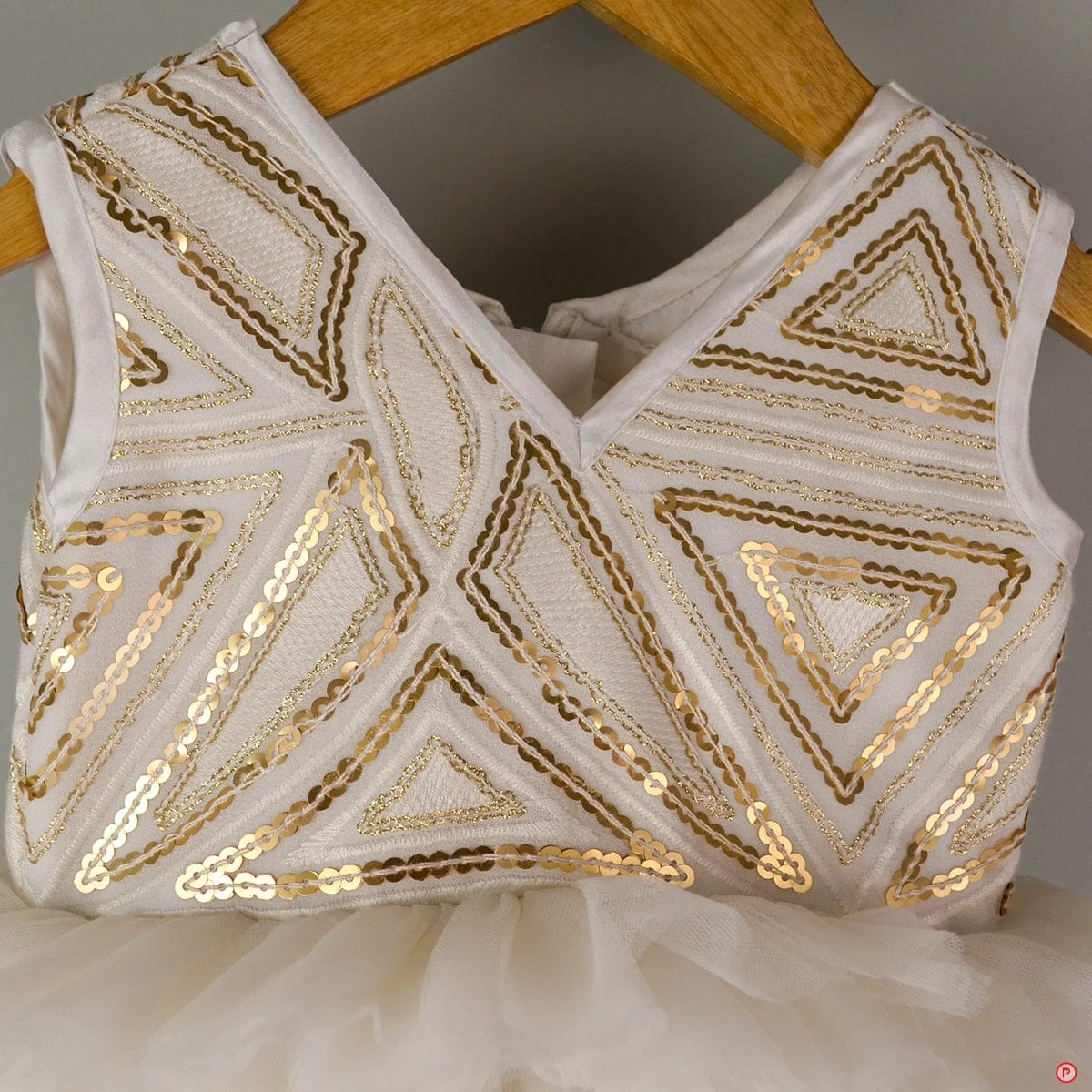 White Embroided Ruffled Dress - Picco Ricco 