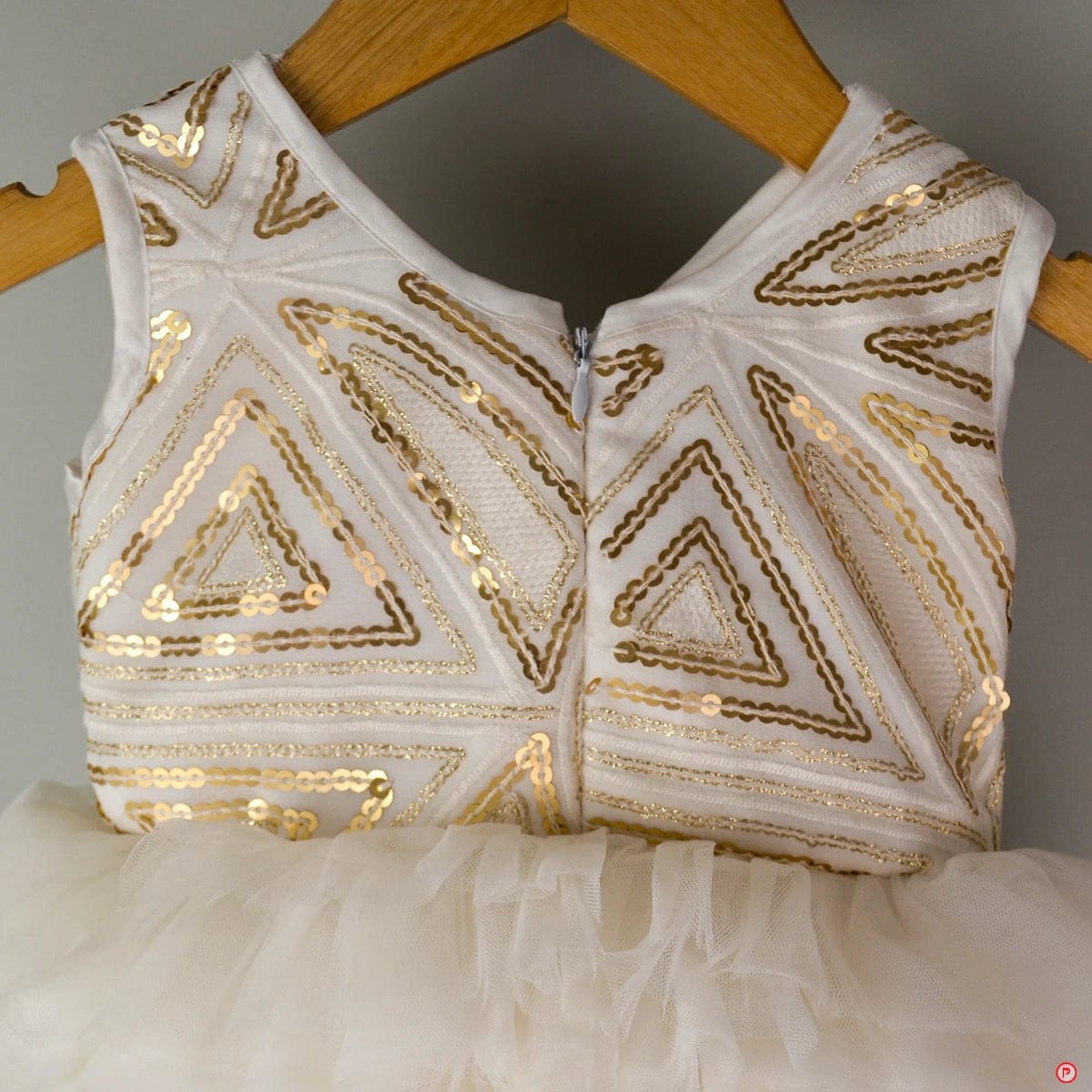 White Embroided Ruffled Dress - Picco Ricco 