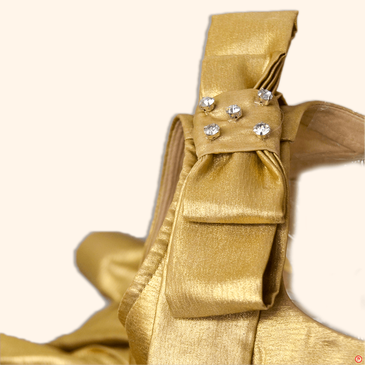 Golden Silk Crepe Frock - Picco Ricco 