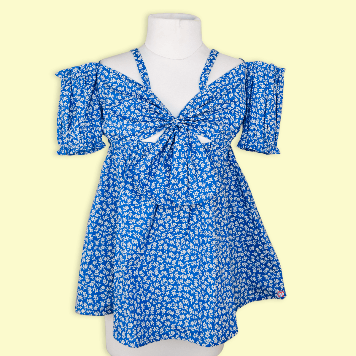 Blue Designer Cotton Dress
