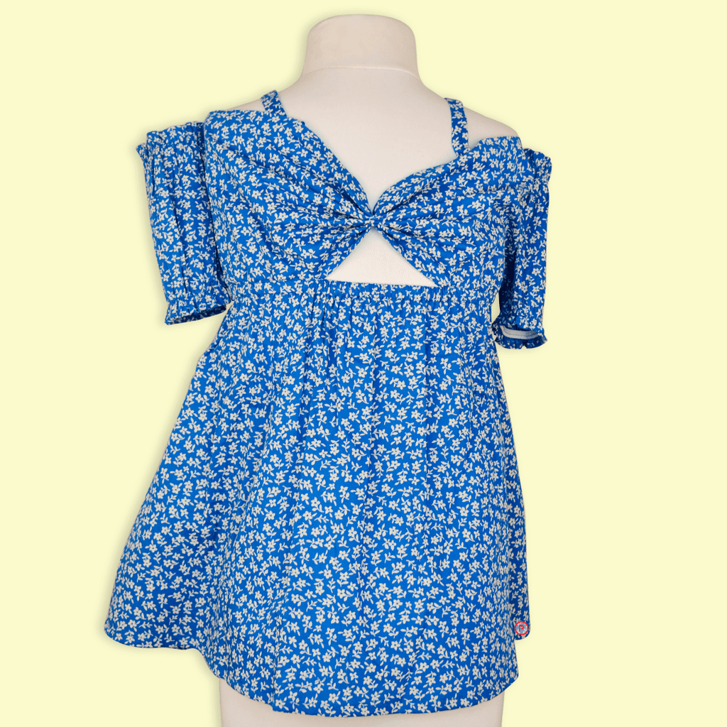 Blue Designer Cotton Dress