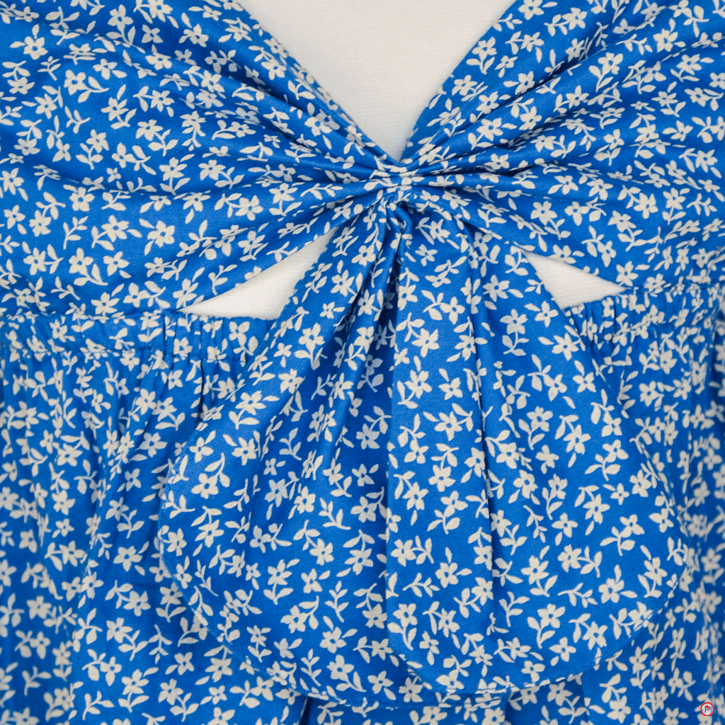 Blue Designer Cotton Dress