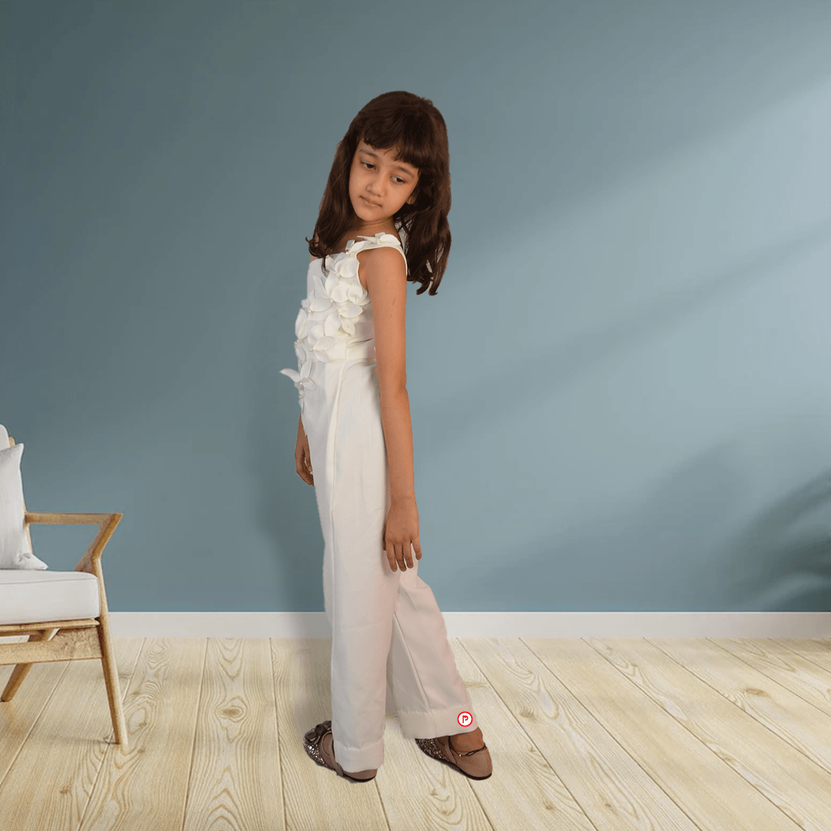 white jumpsuit for kids I party wear jumpsuit for kids I 