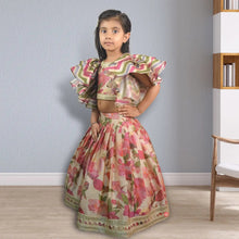 Load image into Gallery viewer, Floral Print Lehenga With Crop Top - Picco Ricco 
