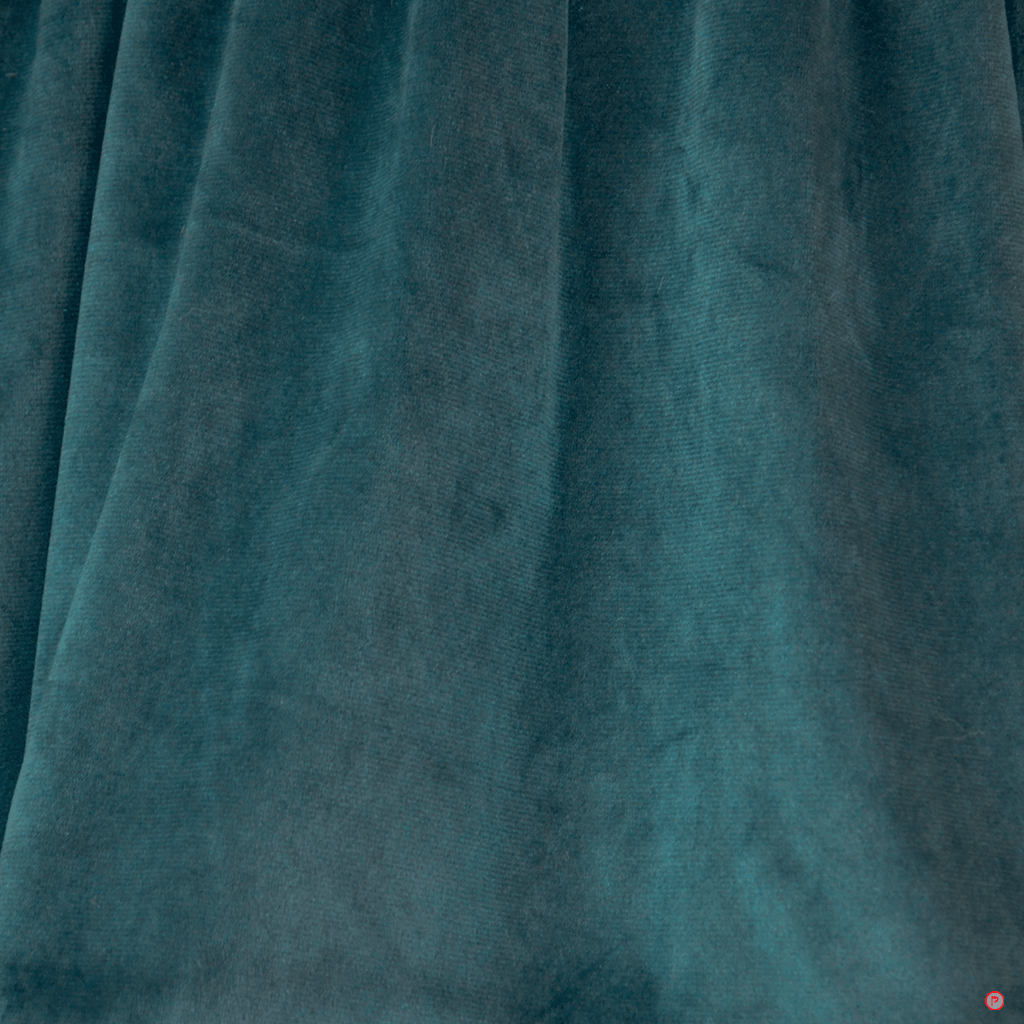 Green Puffed Sleeves Velvet Dress - Picco Ricco 