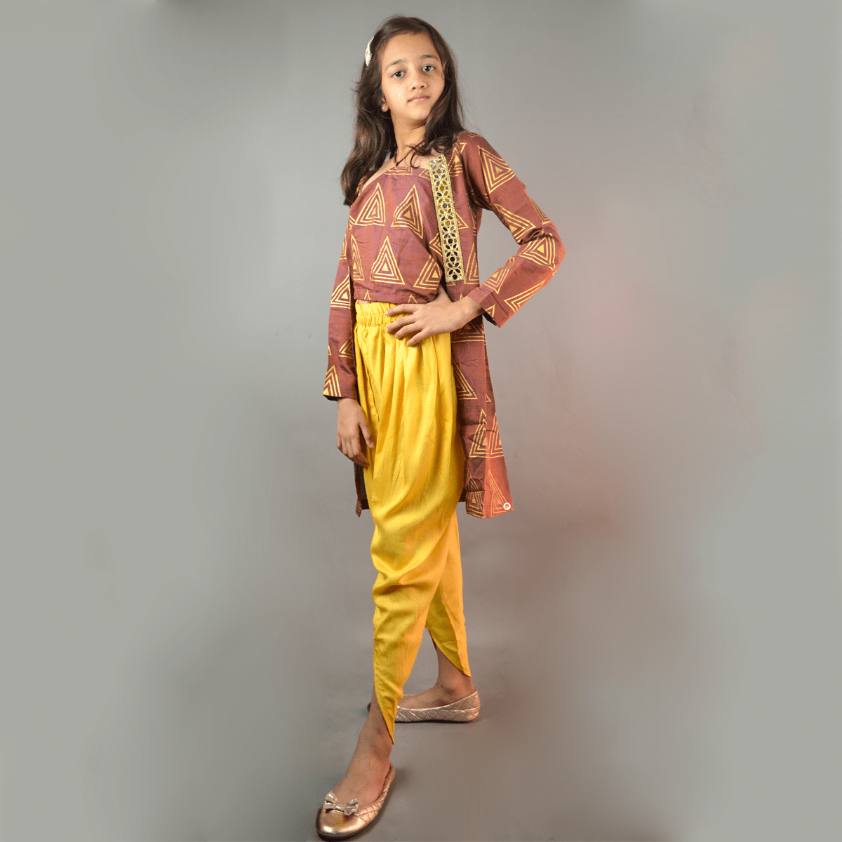 Dhoti set with Shrug