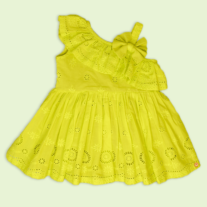 Green Designer Frock - Picco Ricco 