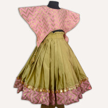 Load image into Gallery viewer, Golden and Pink Silk Lehenga With Stylish Choli - Picco Ricco 
