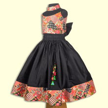 Load image into Gallery viewer, Black Silk Lehenga With Crop Top
