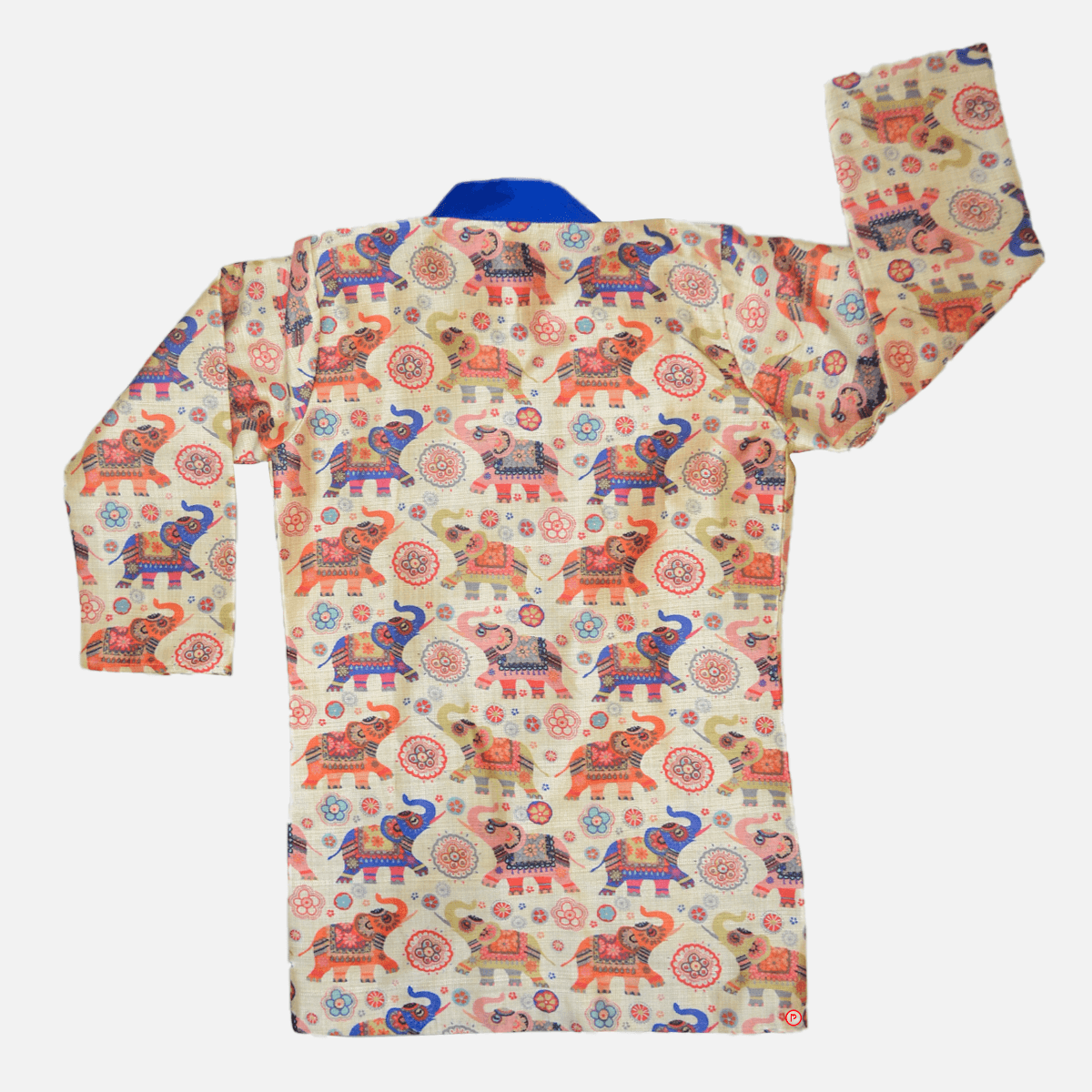 Elephant Printed Ethnic Kurta and Dhoti - Picco Ricco 