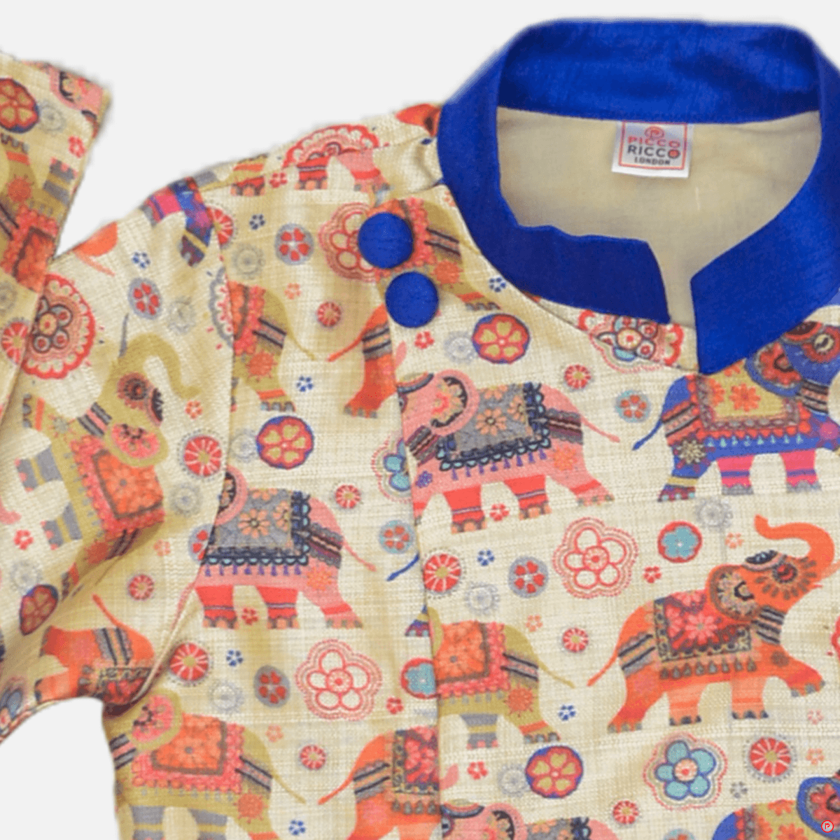 Elephant Printed Ethnic Kurta and Dhoti - Picco Ricco 