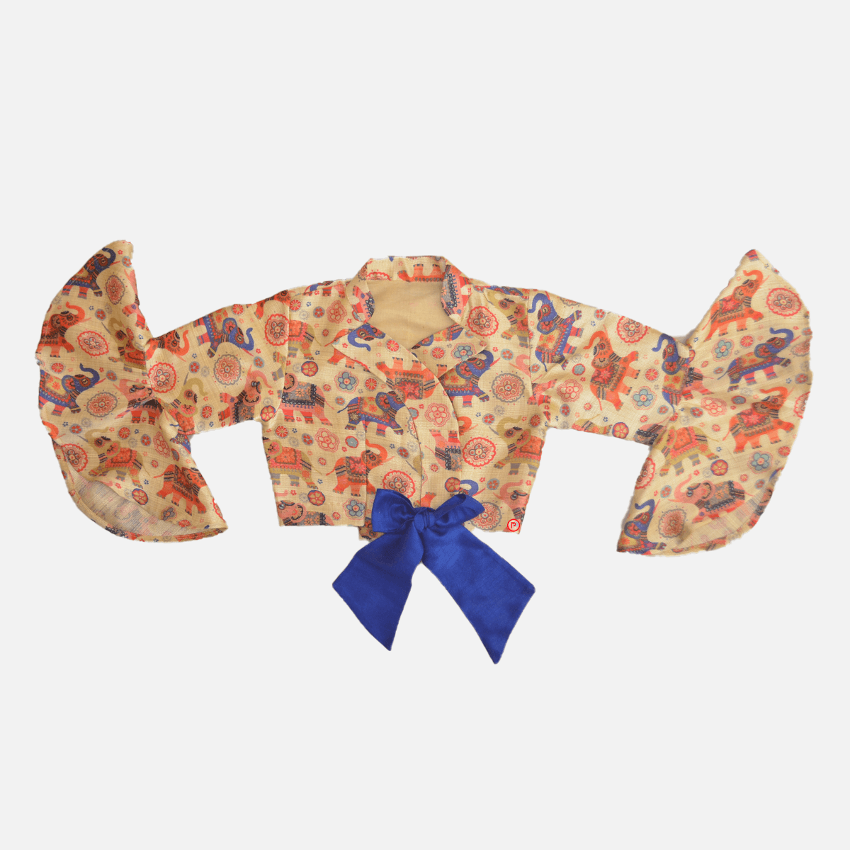 Elephant Printed Crop Top And Sharara - Picco Ricco 
