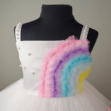 Load image into Gallery viewer, White Rainbow Frock - Picco Ricco 
