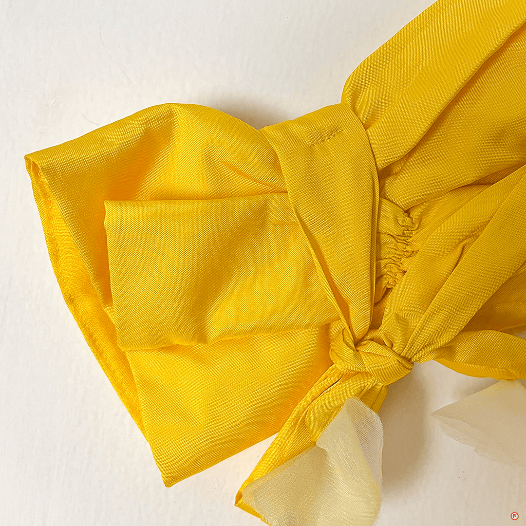 Designer Yellow Top With Mirror Work Lehenga - Picco Ricco 