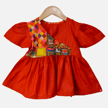 Load image into Gallery viewer, Classy Red Angarkha Top with Printed Dhoti - Picco Ricco 
