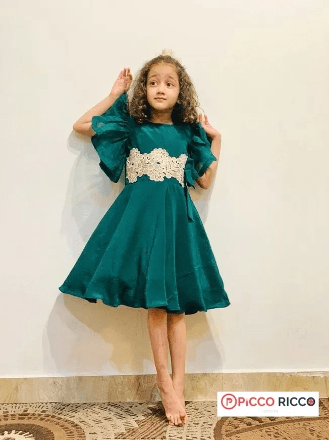 Bottle Green Party Dress
