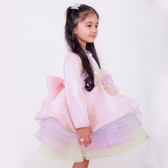 Pink Pleated Unicorn Dress