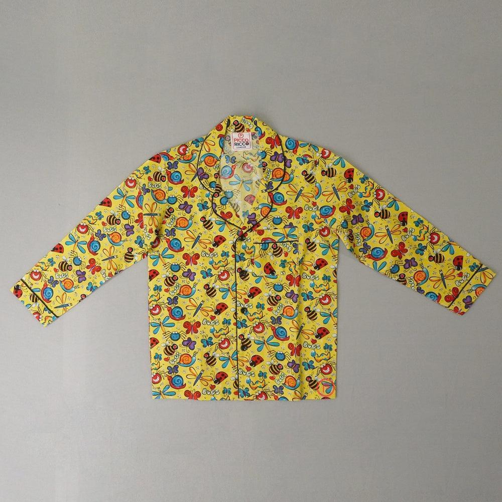Bugs  Printed Nightsuit (Yellow)