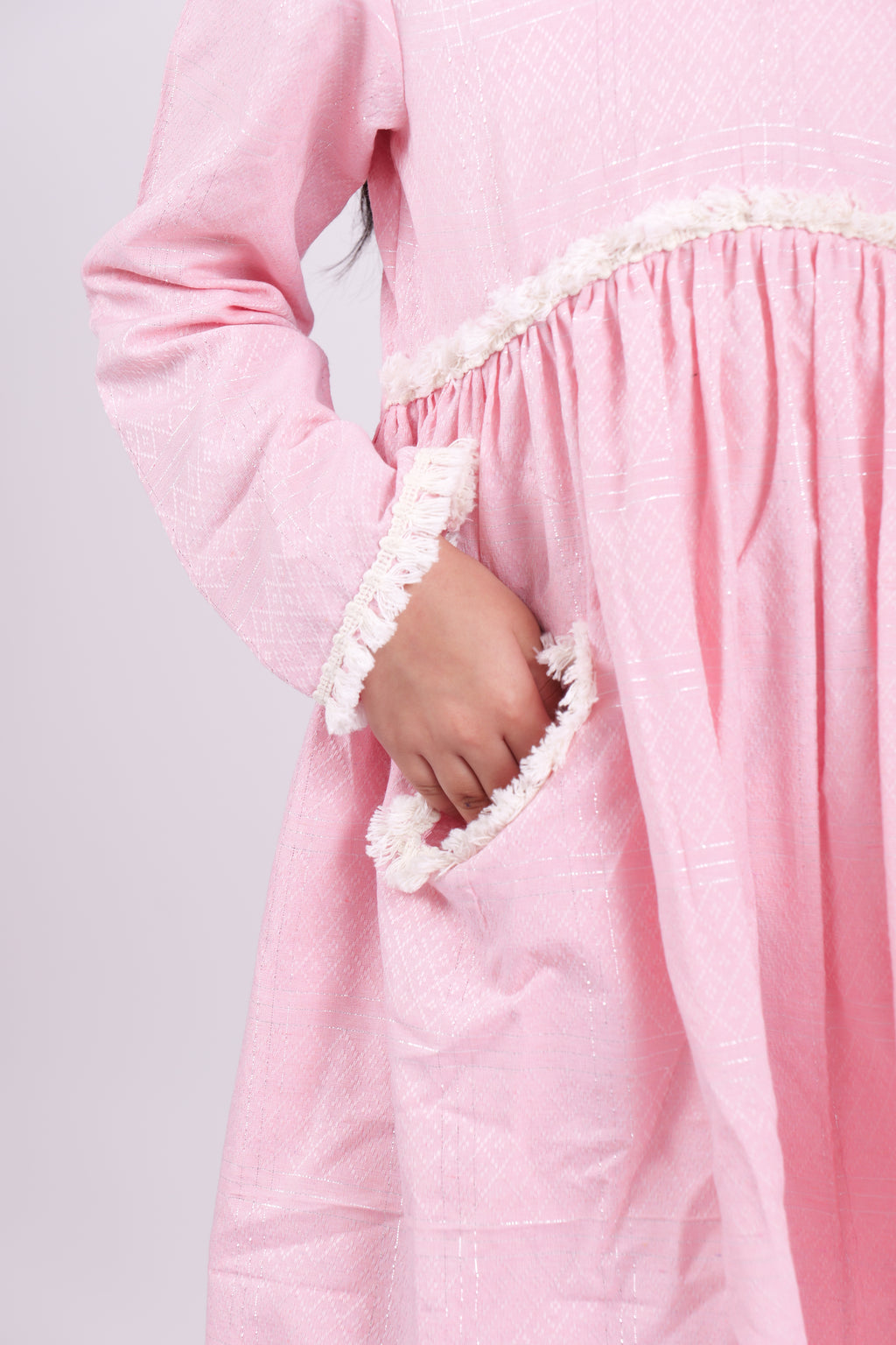 Pink Cotton Pocket Suit