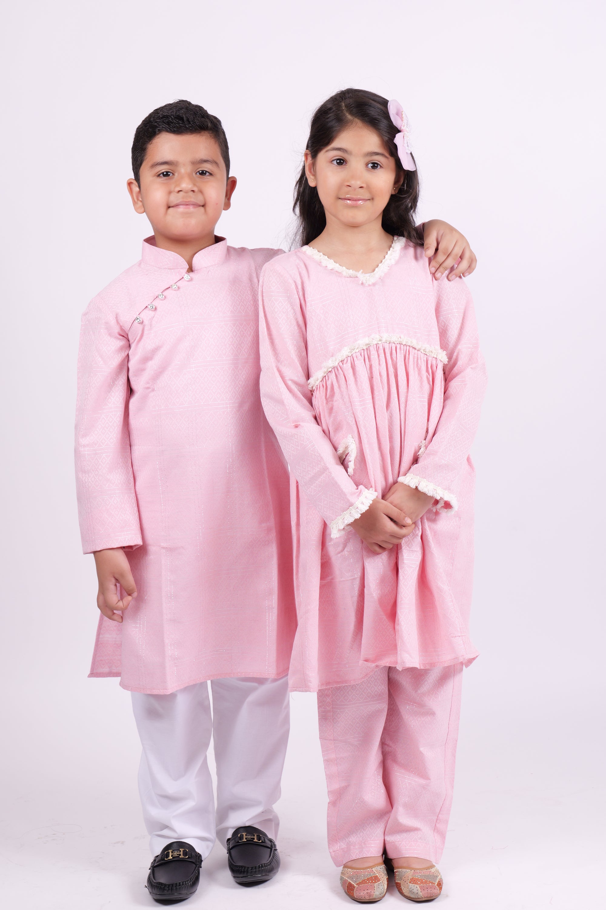 Pink Cotton Pocket Suit
