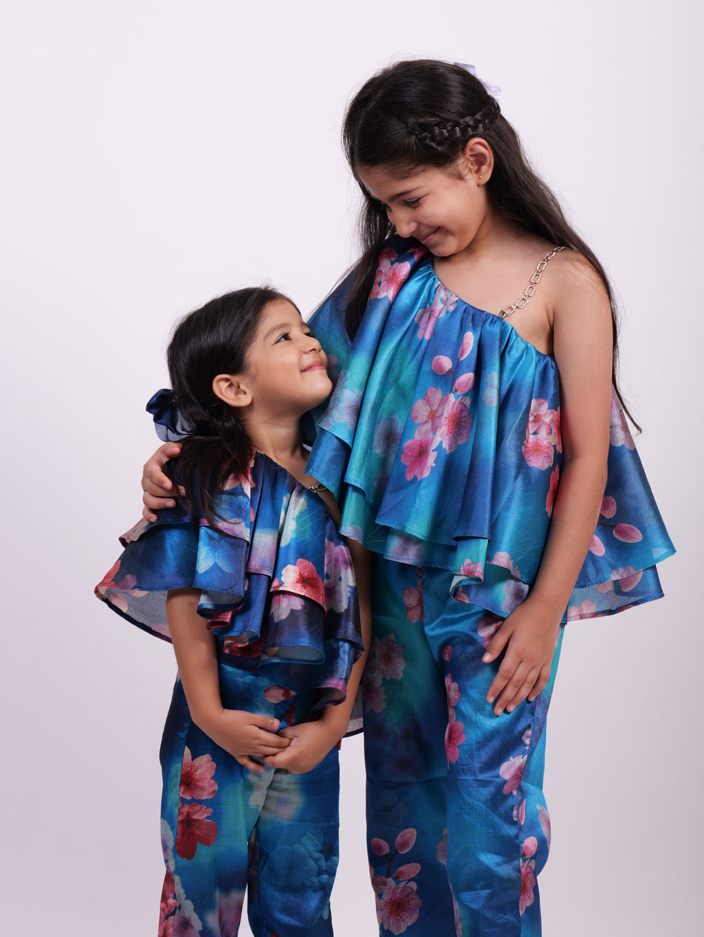Blue Double frill Coord Set