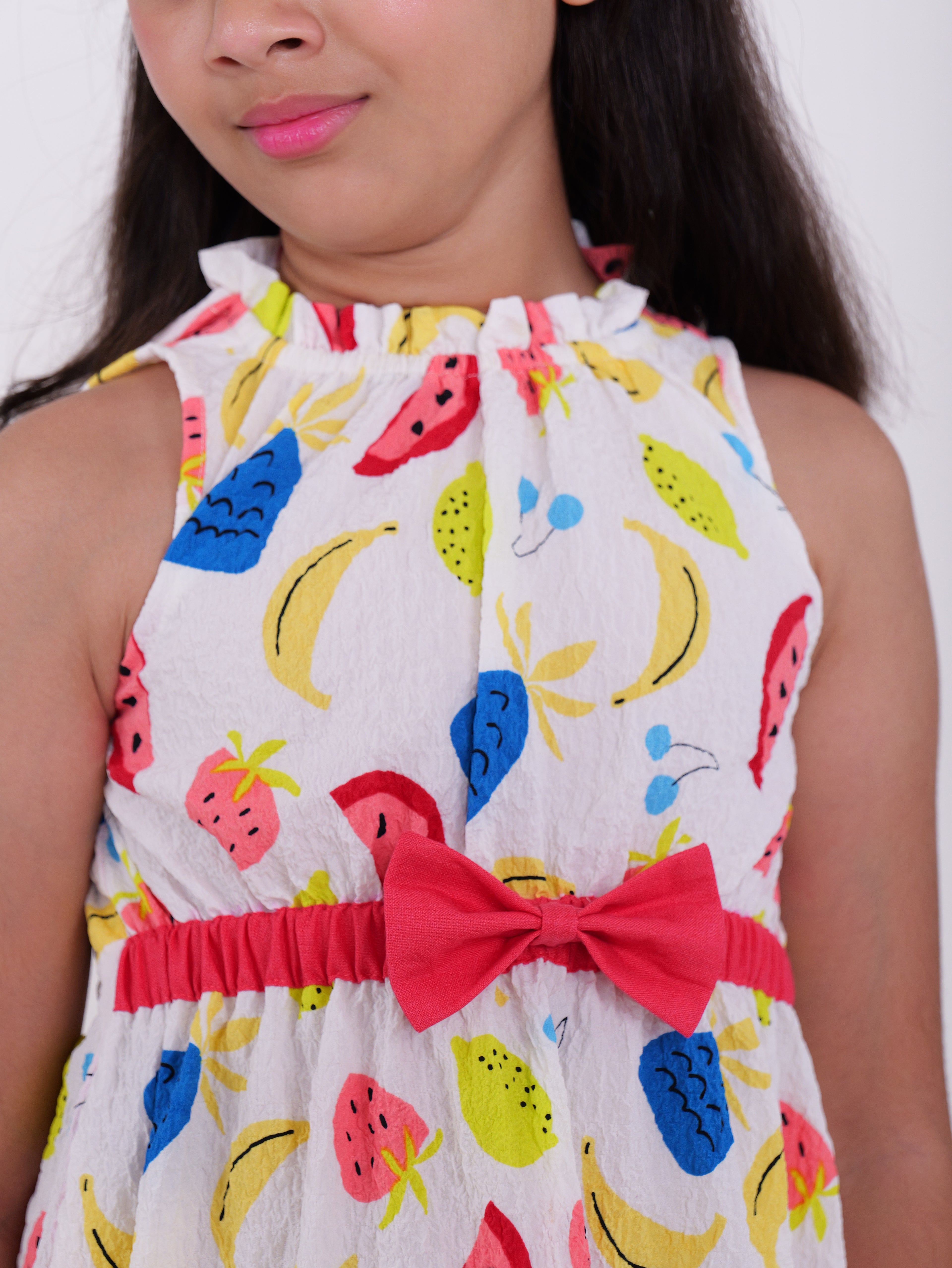 Bubble Dress- Fruit Print