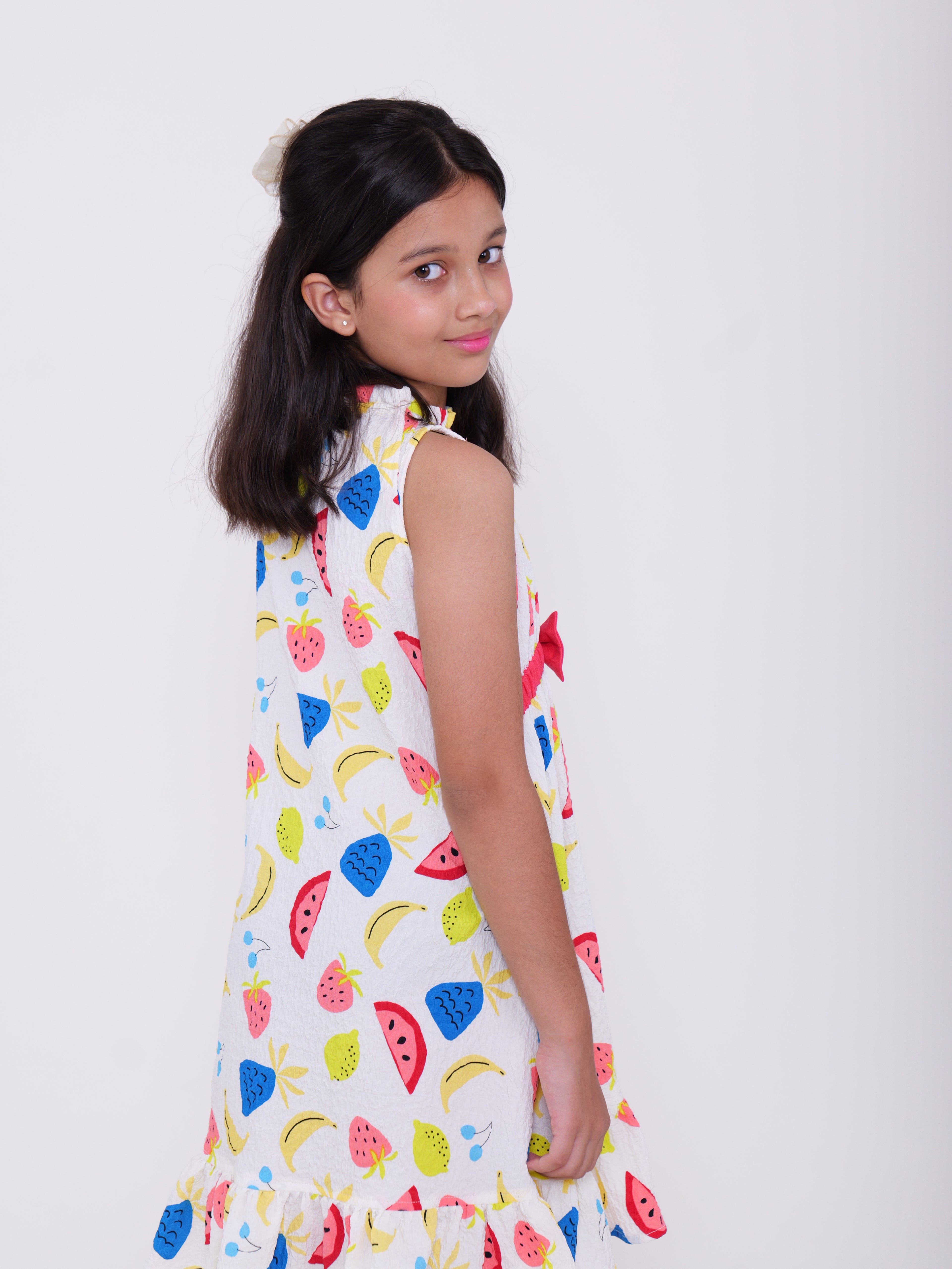Bubble Dress- Fruit Print