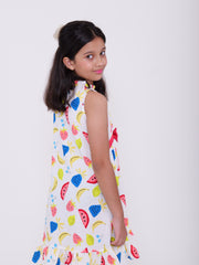Bubble Dress- Fruit Print