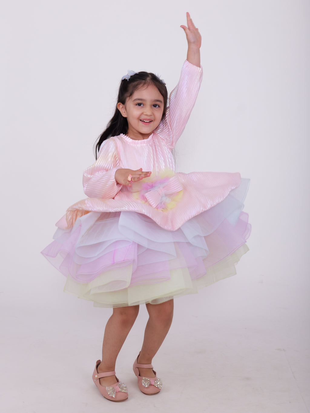 Pink Pleated Unicorn Dress
