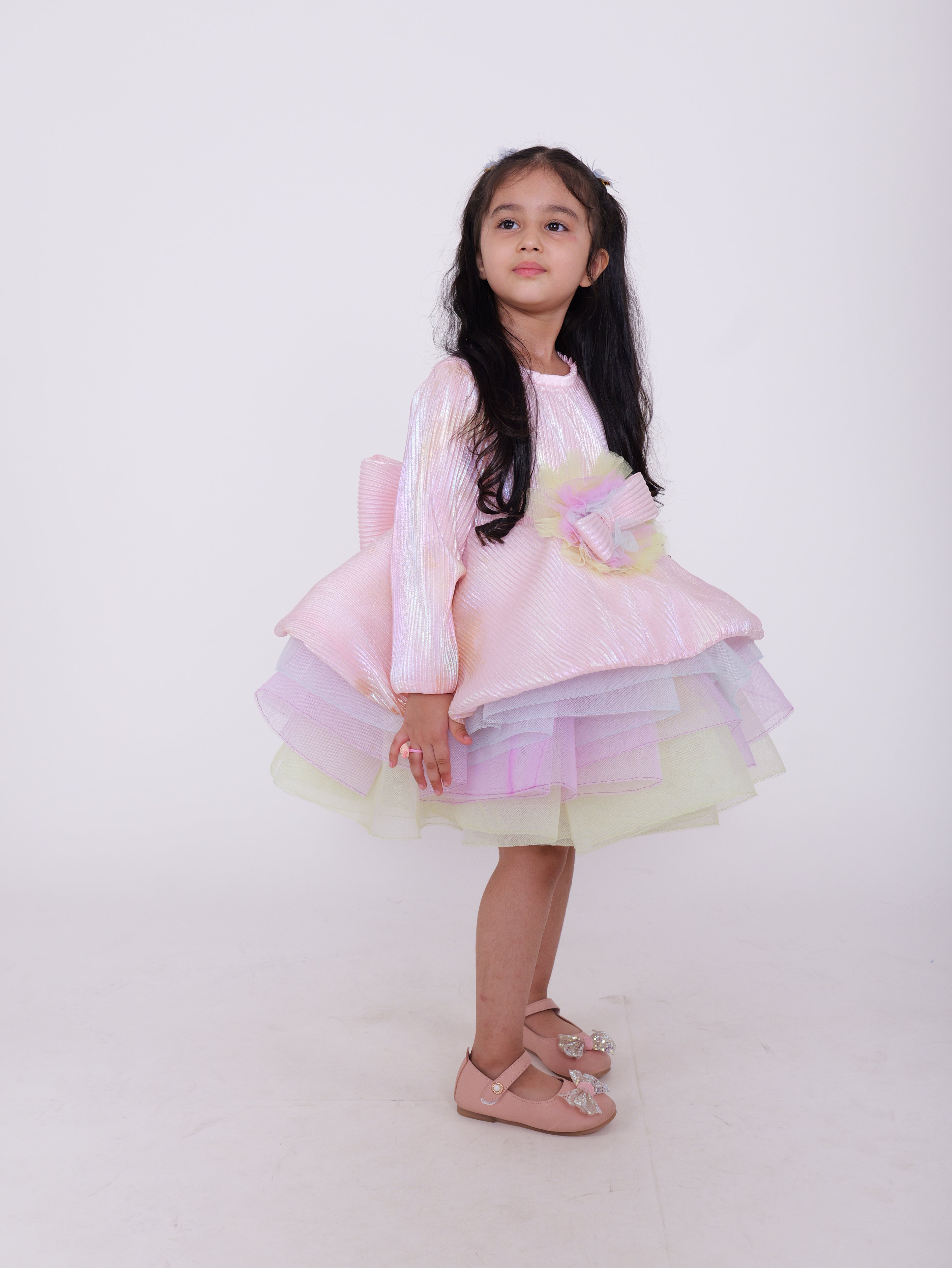 Pink Pleated Unicorn Dress