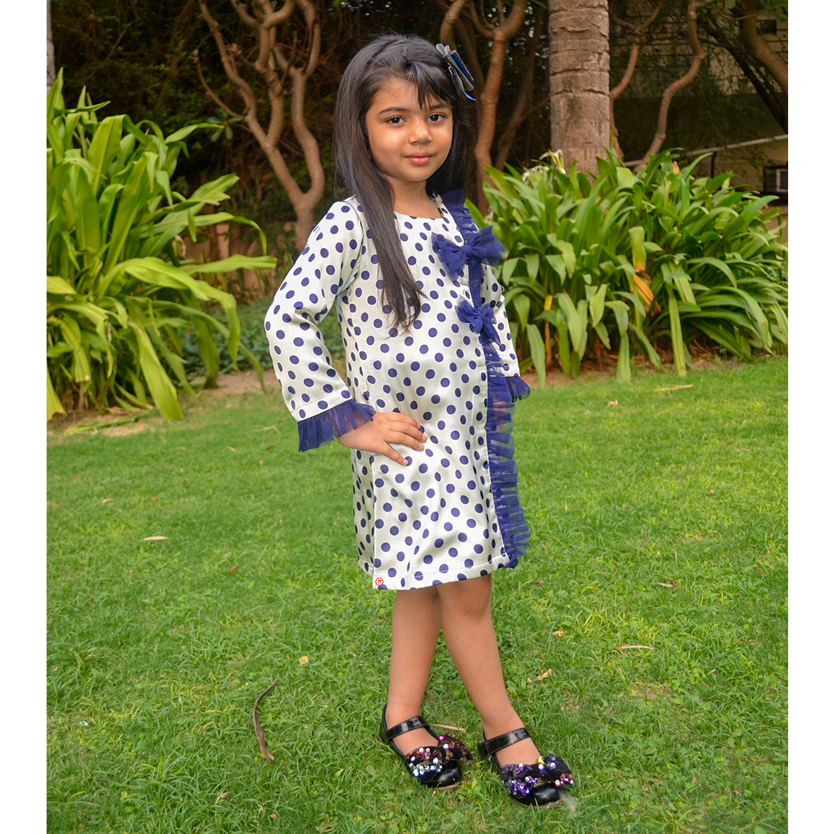 Satin Polka Dot Dress