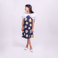 Daisy Flower Dress with Bow