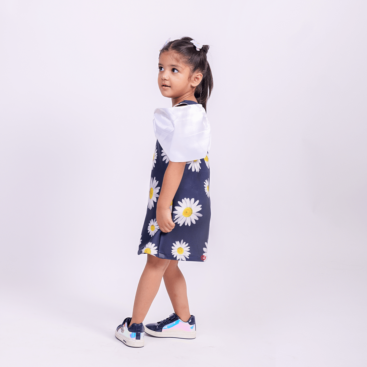 Daisy Flower Dress with Bow