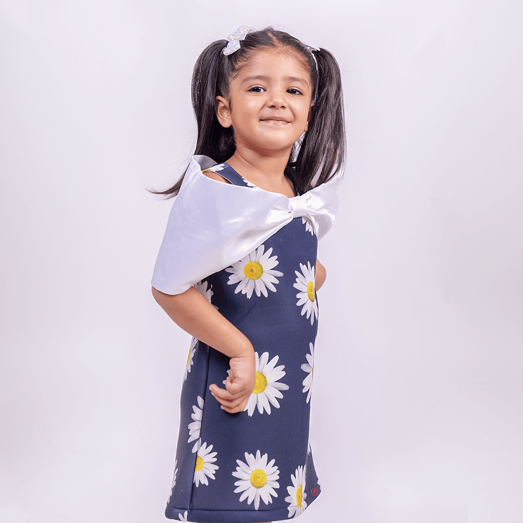 Daisy Flower Dress with Bow