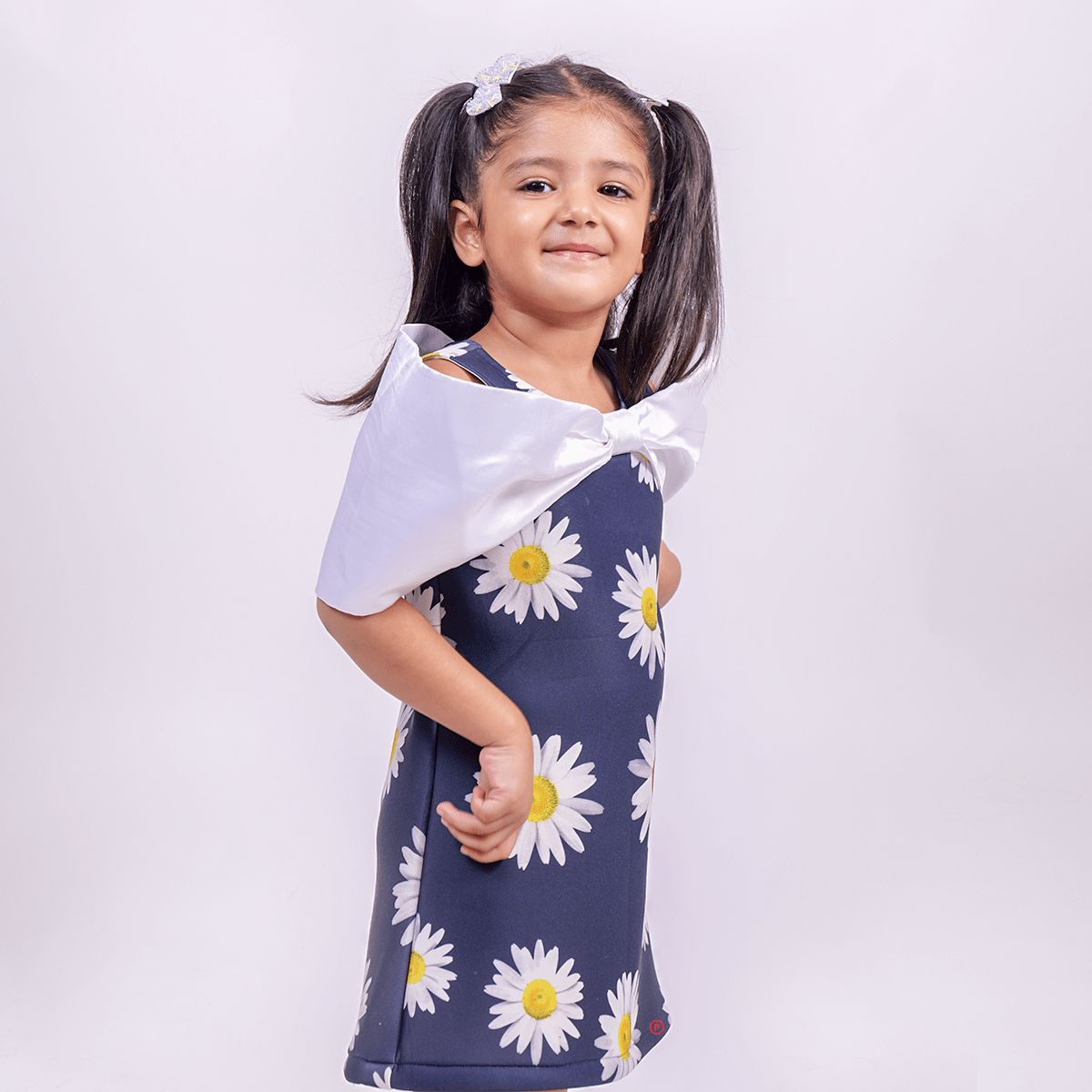 Daisy Flower Dress with Bow