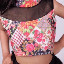 Load image into Gallery viewer, Black Silk Lehenga With Crop Top
