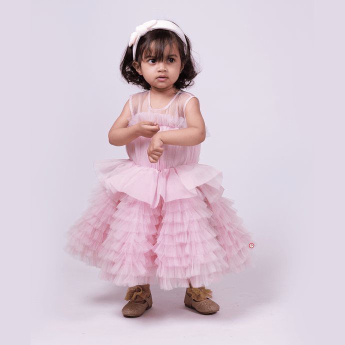 Cute Girls Dresses (Frock in Pink color Front)