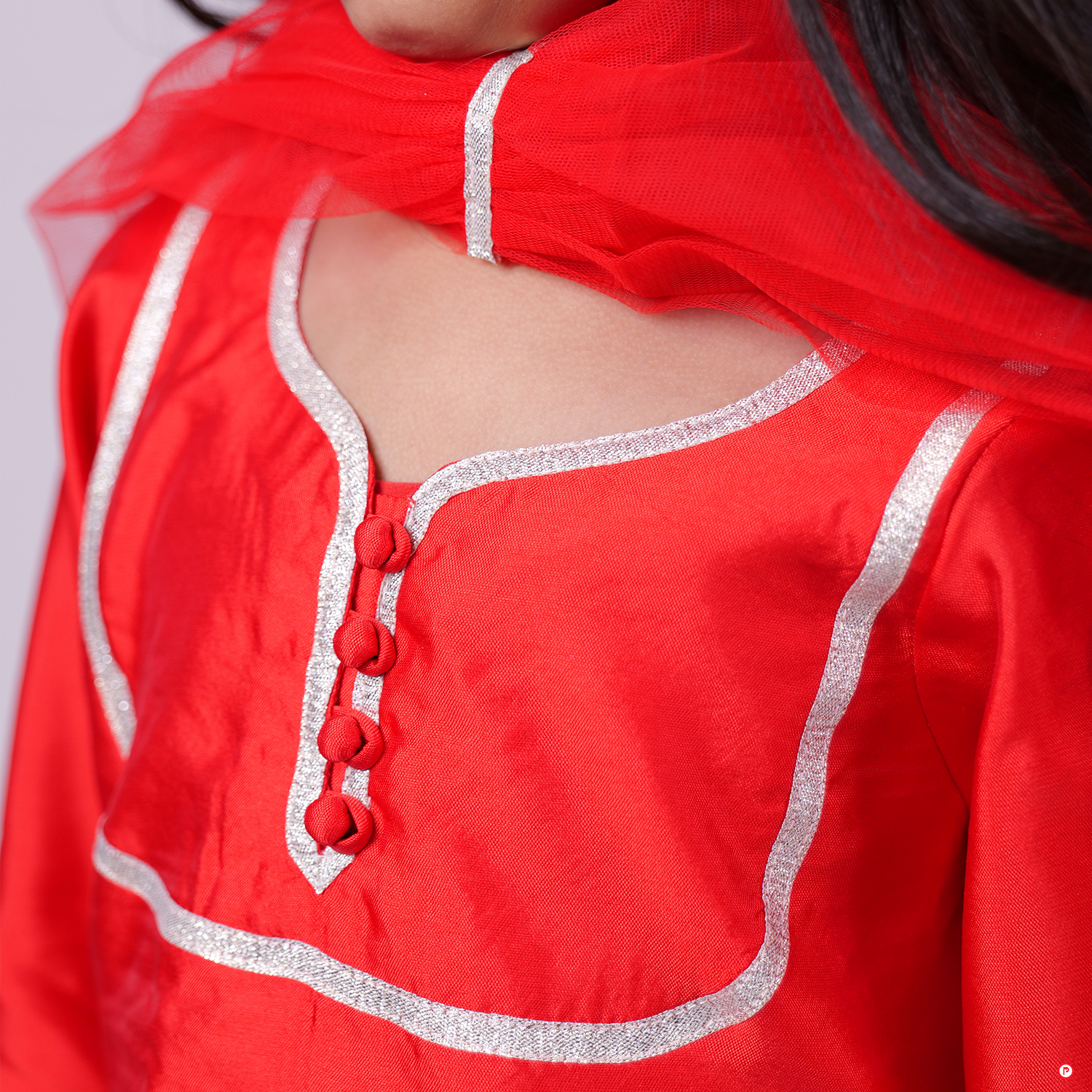 Red Suit with pant and dupatta