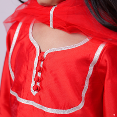 Red Suit with pant and dupatta