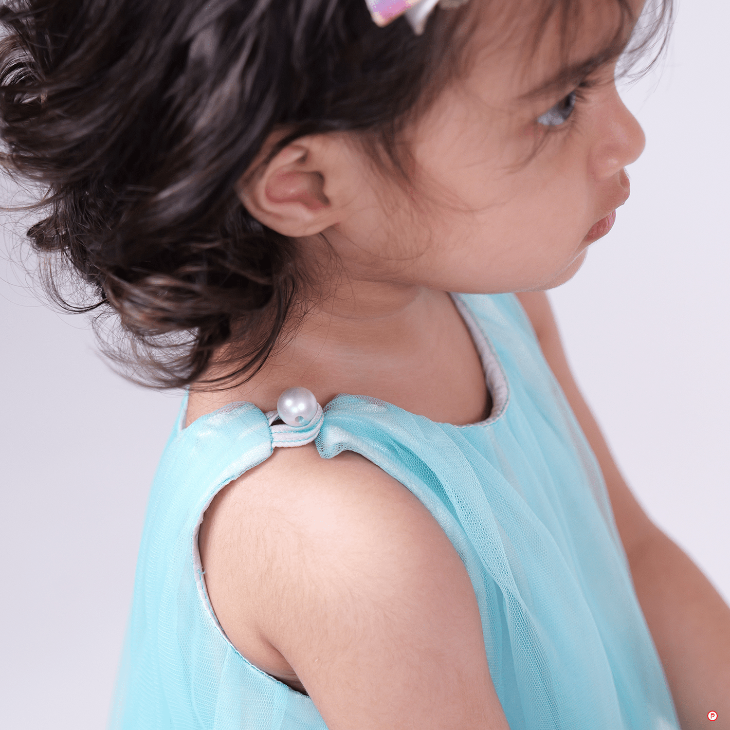 Aqua Blue Pompom Dress
